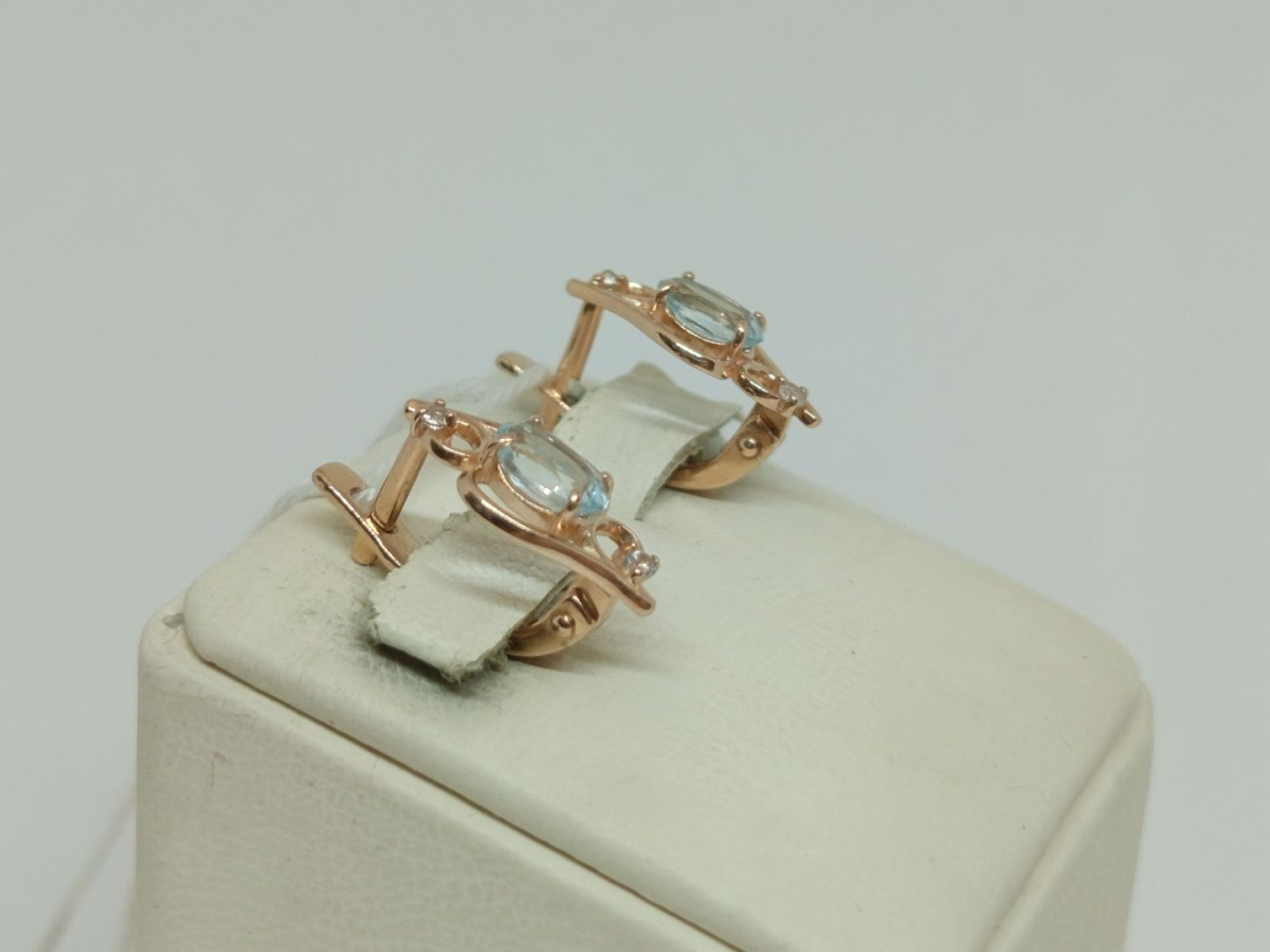 СЕРЬГИ С КАМНЯМИ (Au 585)