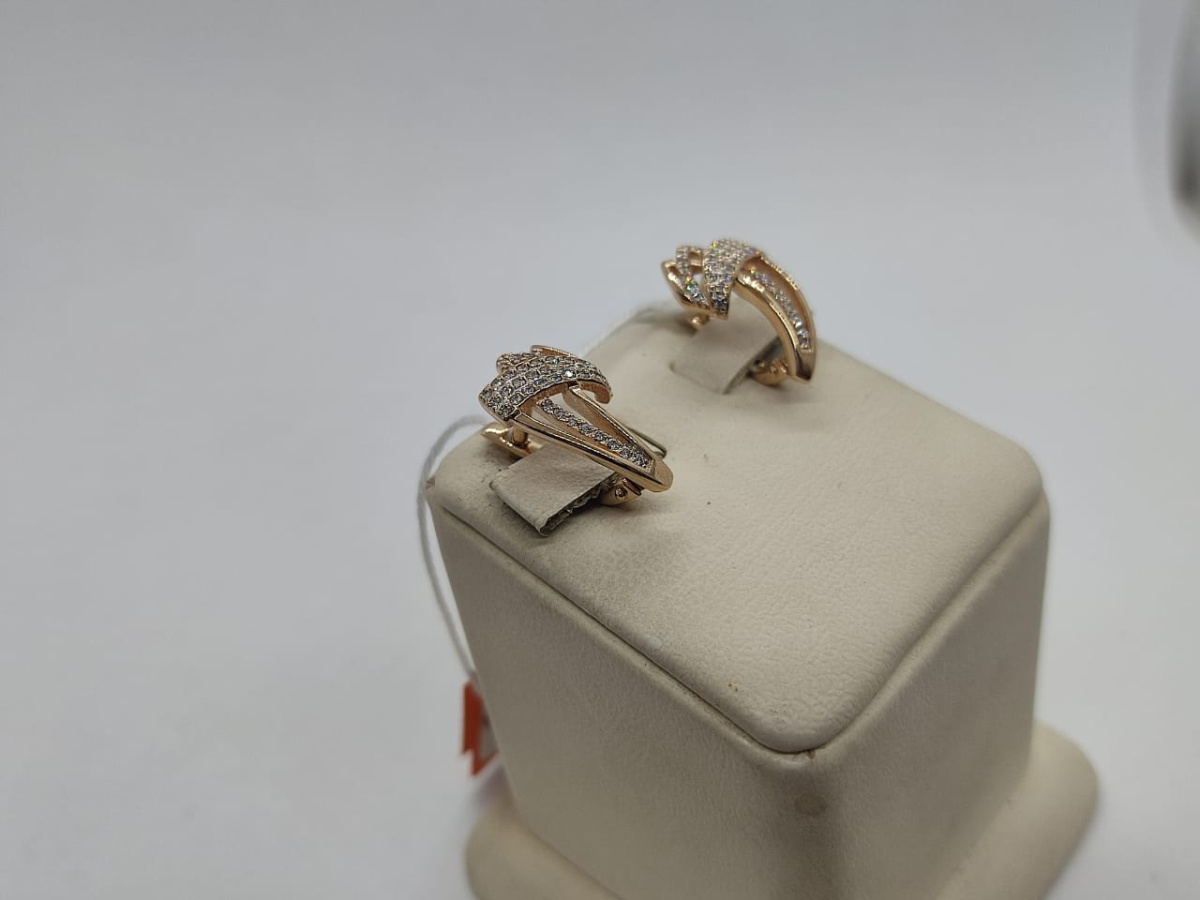 СКМИ585 СЕРЬГИ С КАМНЯМИ (Au 585)