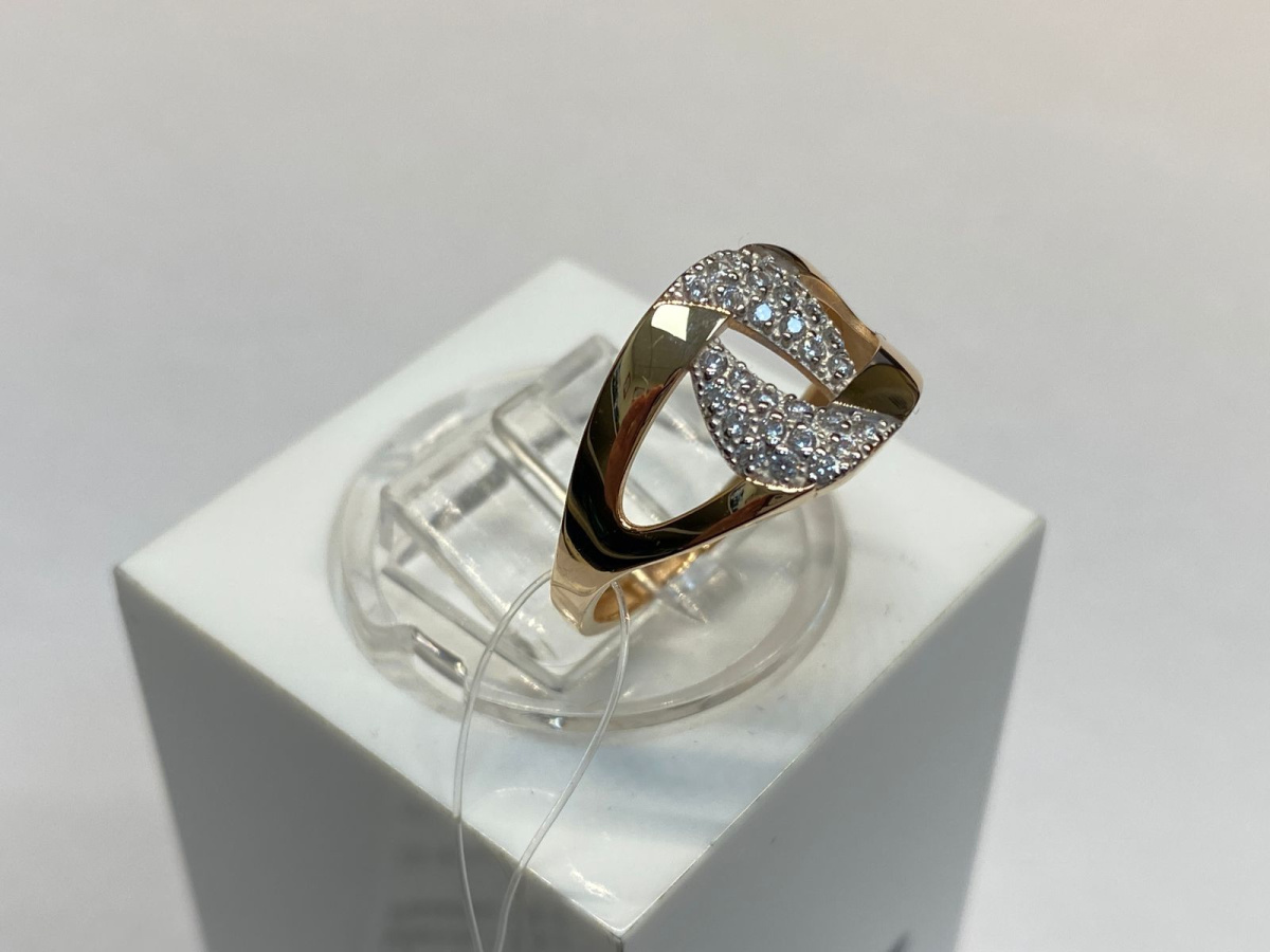 КОЛЬЦО С КАМНЯМИ (Au 585)