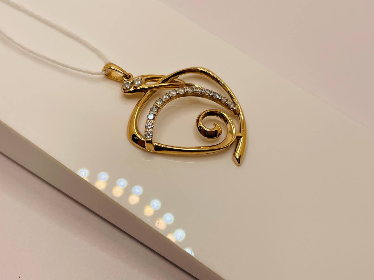 ПОДКМИ585 ПОДВЕСКА С КАМНЯМИ (Au 585)