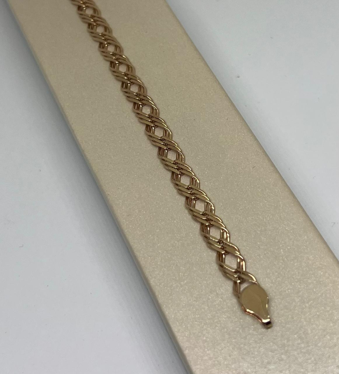 БРАСЛЕТ ПОЛНОВЕСНЫЙ Ромб тройной Au 585