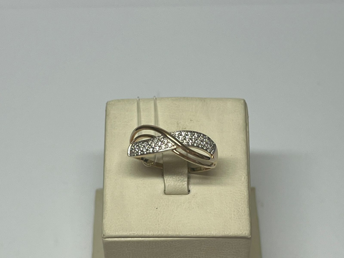 КОЛЬЦО С КАМНЯМИ (Au 585)