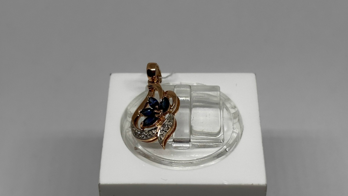 ПОДВЕСКА С КАМНЯМИ (Au 585)