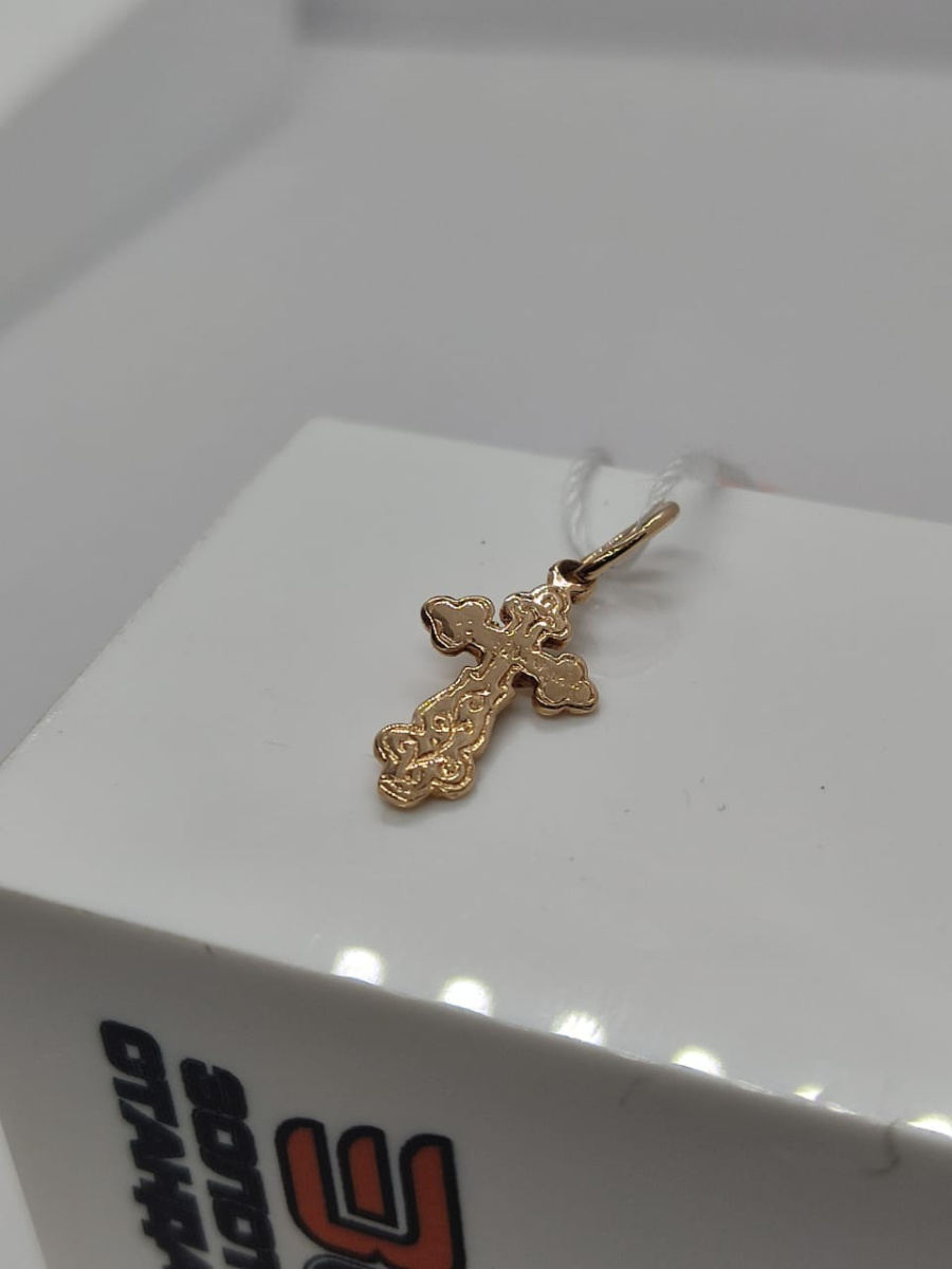 ПОДКБК585 ПОДВЕСКА КРЕСТ БЕЗ КАМНЯ (Au 585)