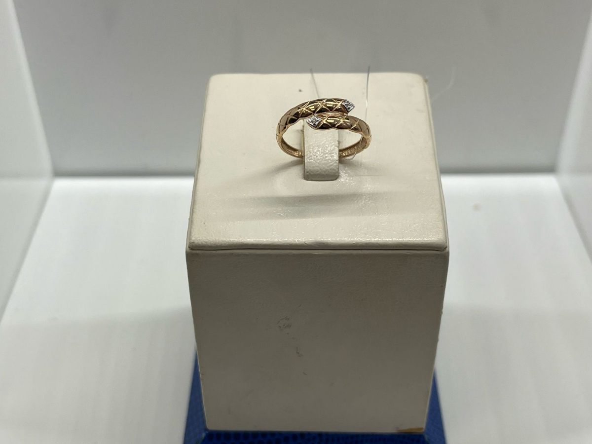 КОЛЬЦО С КАМНЯМИ (Au 585)