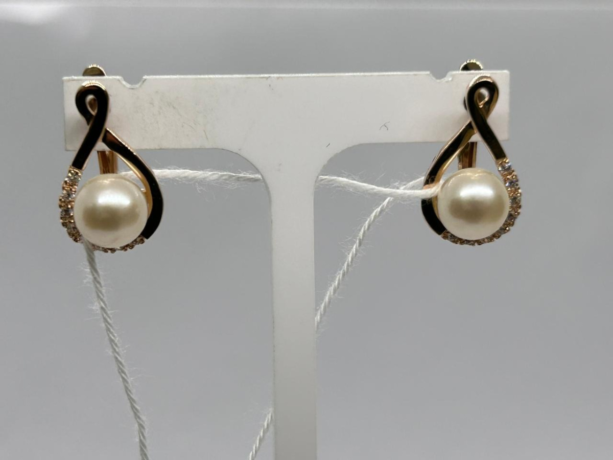 СКМИ585 СЕРЬГИ С КАМНЯМИ (Au 585)