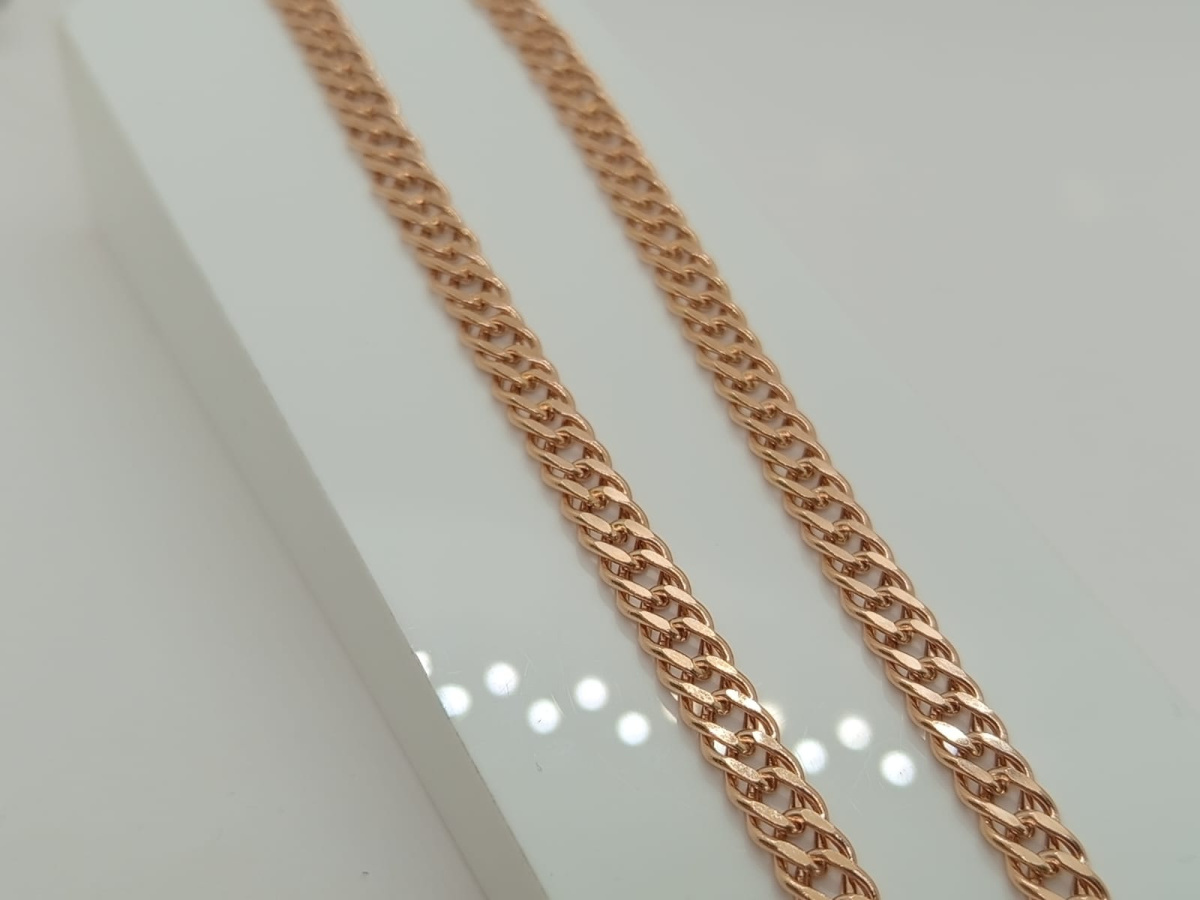 ЦЕПЬ ПУСТОТЕЛАЯ Ромб двойной (Au 585)