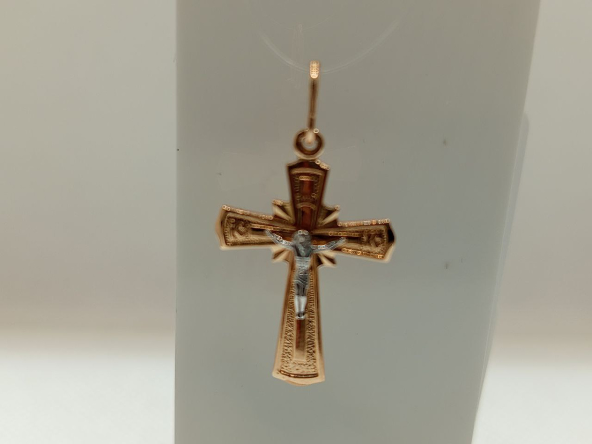 ПОДВЕСКА КРЕСТ без камня (Au 585)