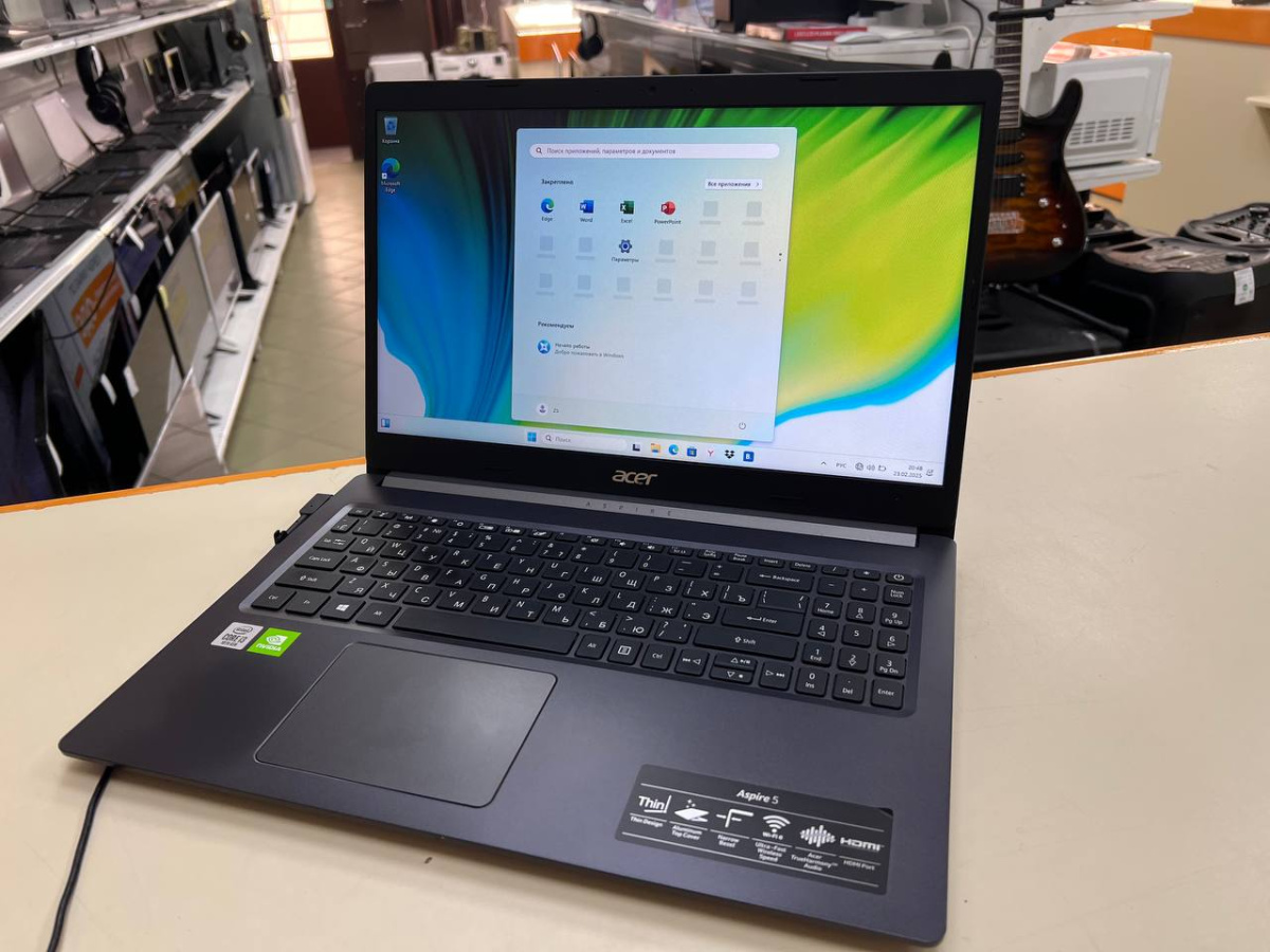 Ноутбук Acer Aspire A515-55; Core i3-1005G1, GeForce MX350, 8 Гб, 240 Гб, Нет