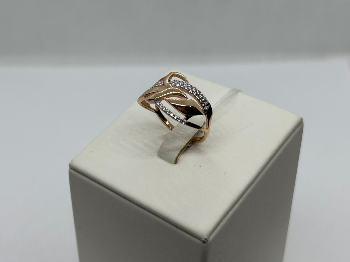 КОЛЬЦО С КАМНЯМИ (Au 585)