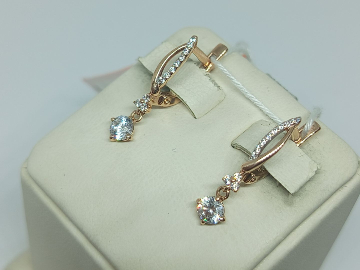 СЕРЬГИ С КАМНЯМИ (Au 585)