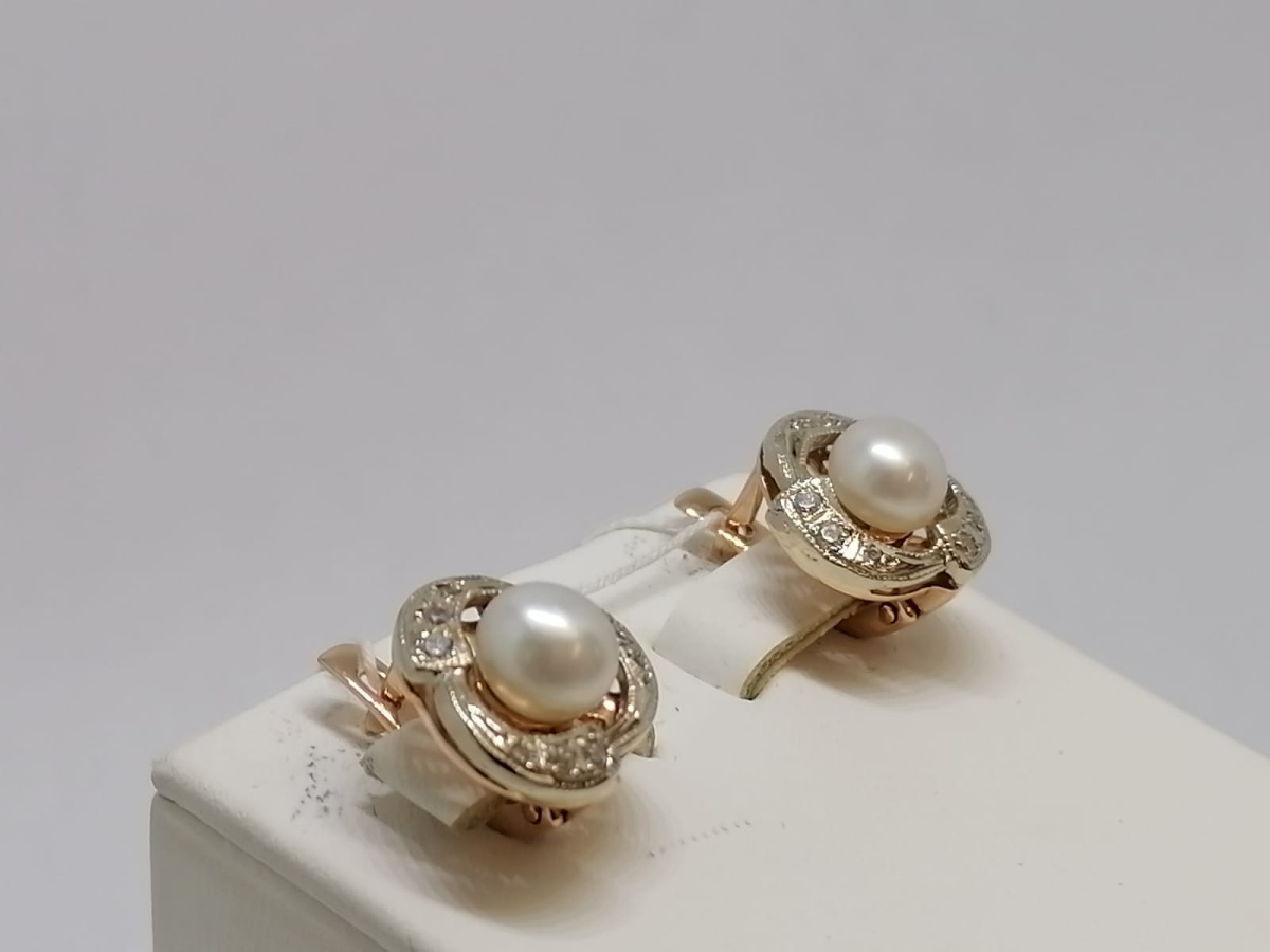 СКМИ585 СЕРЬГИ С КАМНЯМИ (Au 585)