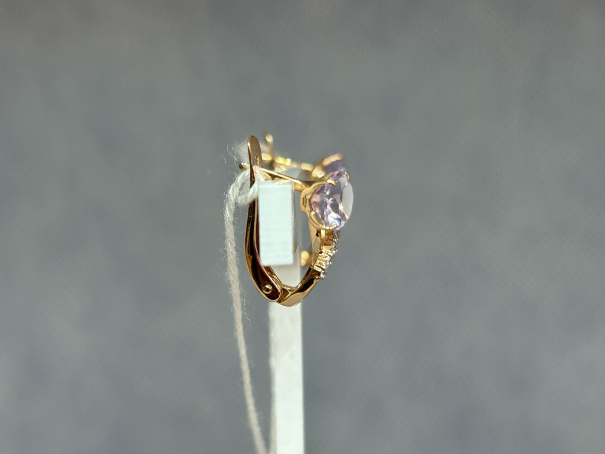 СКМИ585 СЕРЬГИ С КАМНЯМИ (Au 585)