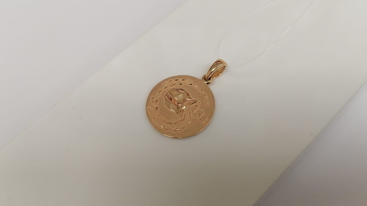 ПОДВЕСКА ЗНАК ЗОДИАКА ВОДОЛЕЙ (Au 585)