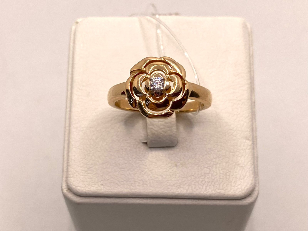 019429 КОЛЬЦО С КАМНЕМ (Au 585)