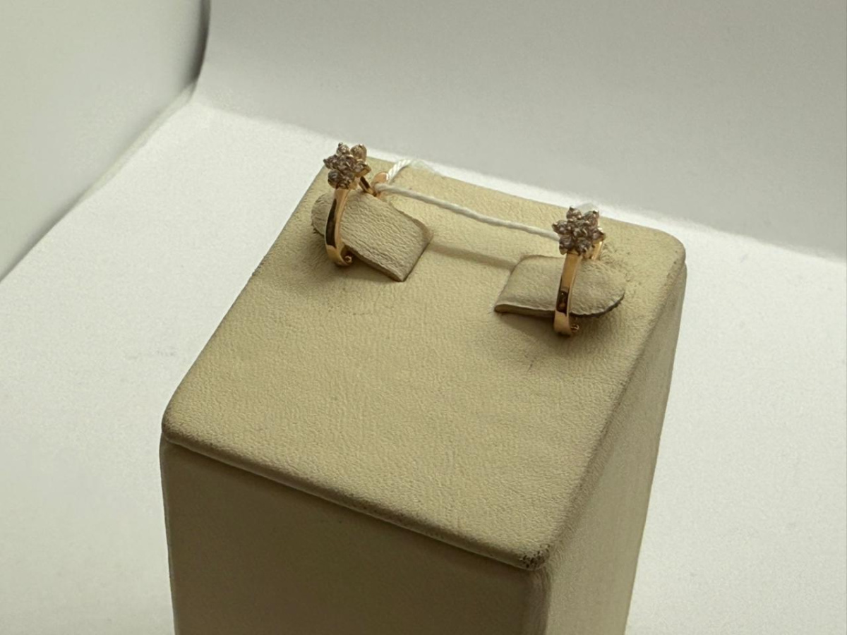 СКМИ585 СЕРЬГИ С КАМНЯМИ (Au 585)