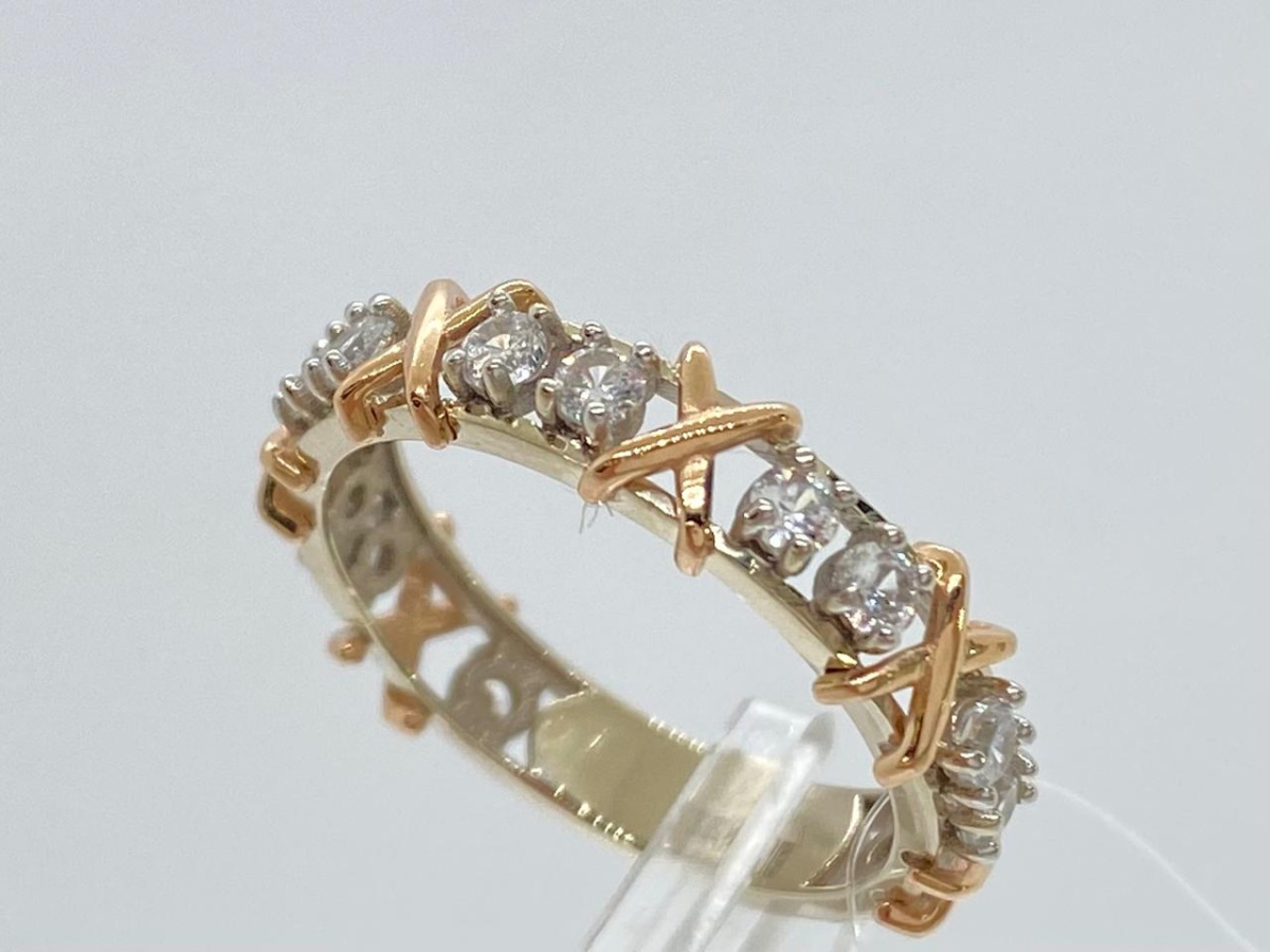 КОЛЬЦО С КАМНЯМИ (Au 585)