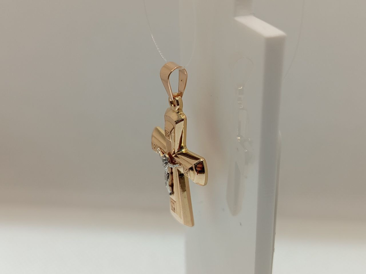 ПОДВЕСКА КРЕСТ без камня (Au 585)