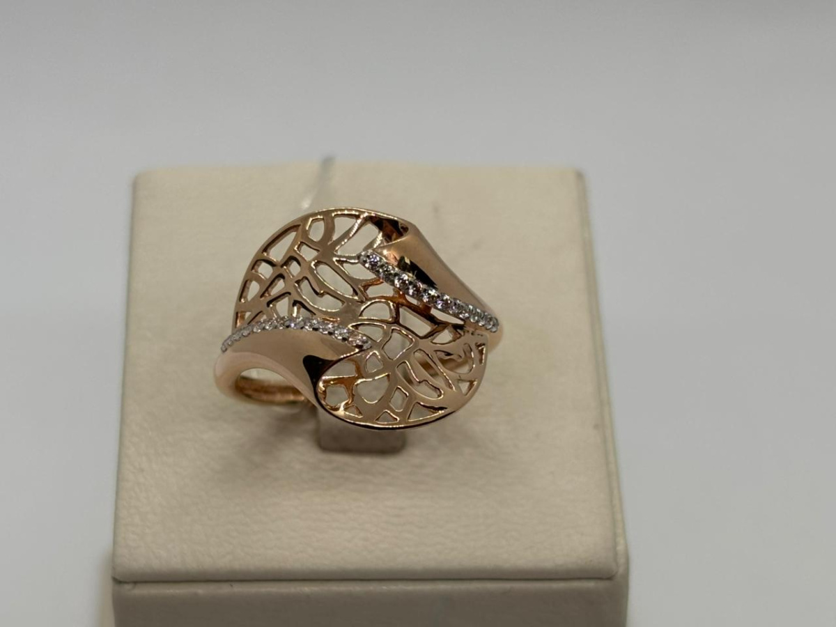 КОЛЬЦО С КАМНЯМИ (Au 585)