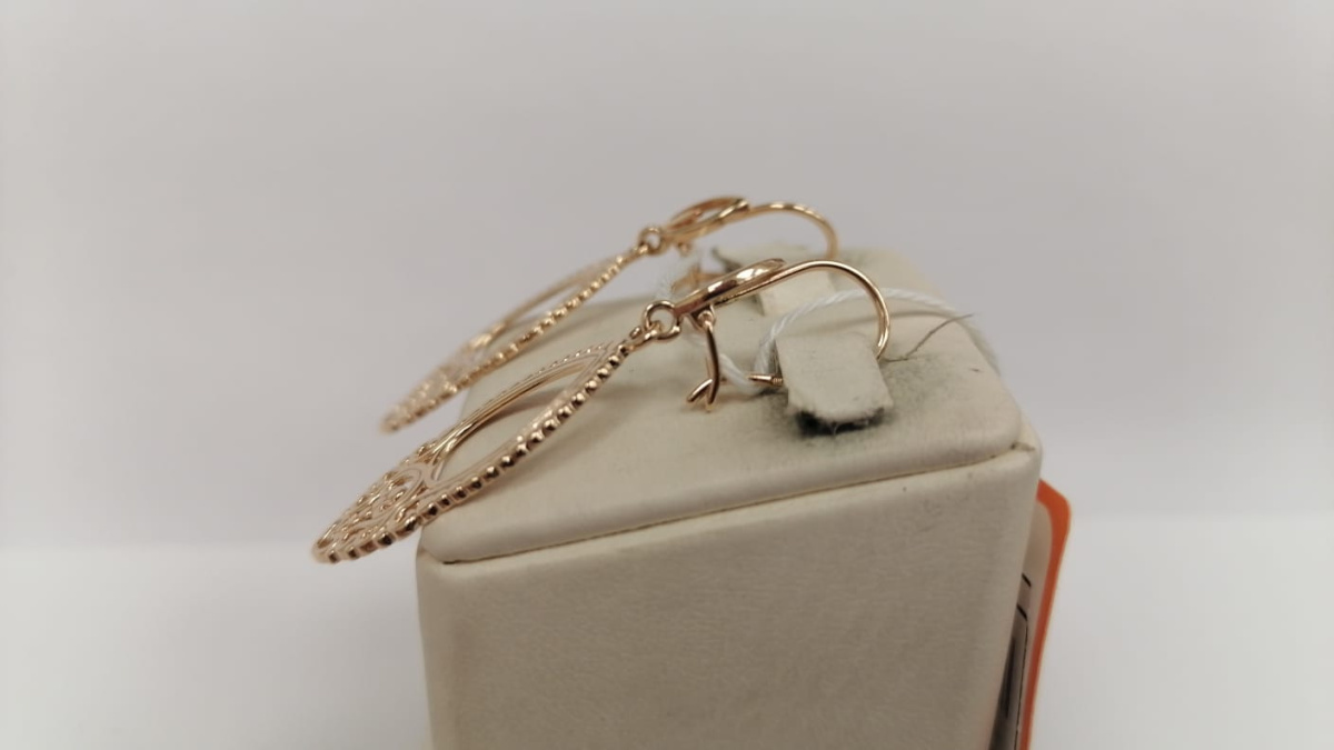 СБКМ585 СЕРЬГИ БЕЗ КАМНЯ (Au 585)