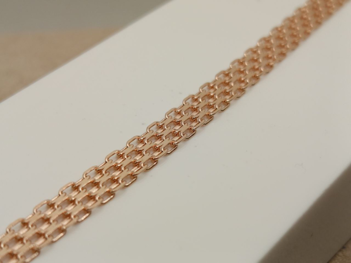 БРАСЛЕТ ПОЛНОВЕСНЫЙ Бисмарк машинный (Au 585)