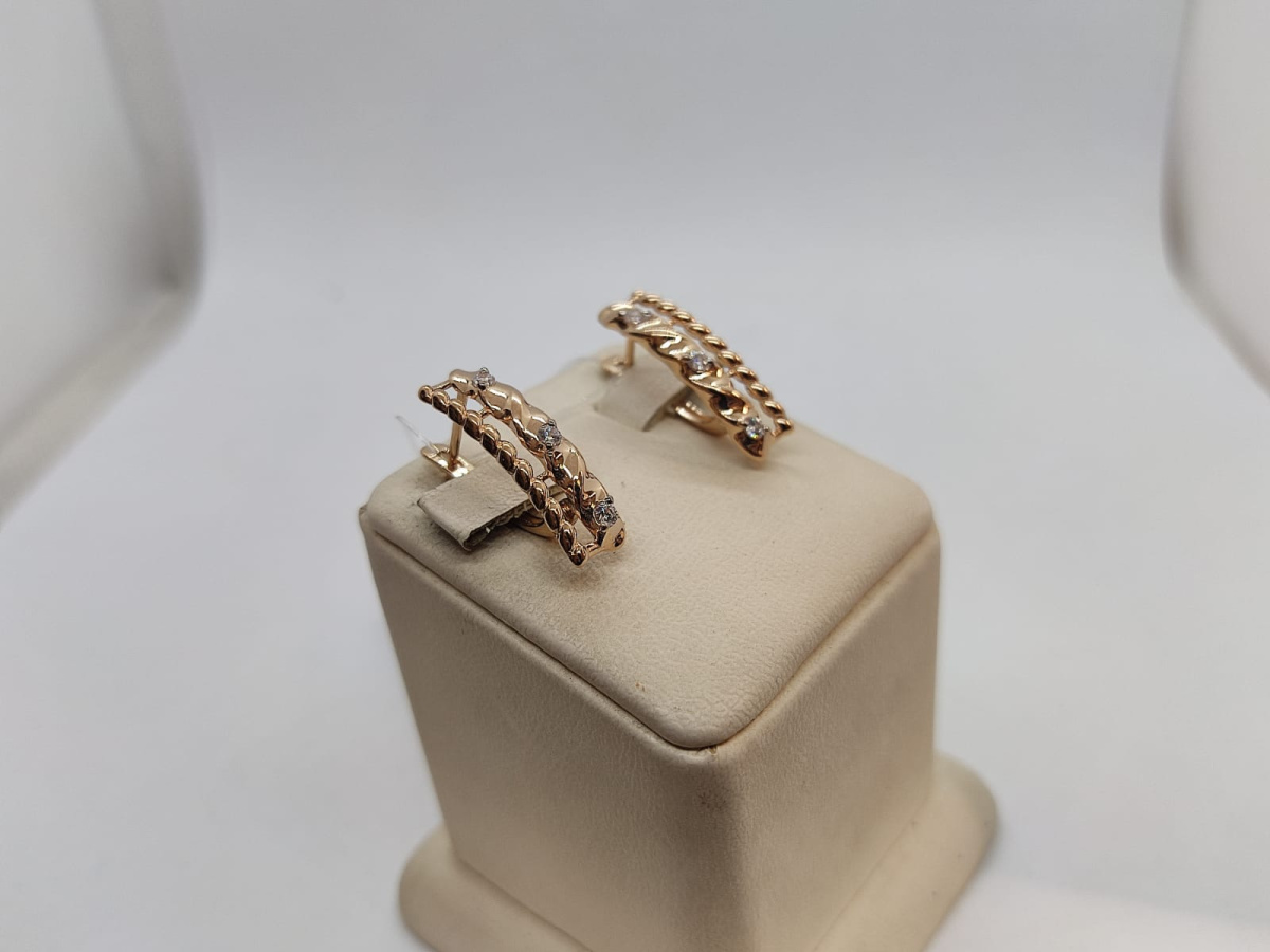 СЕРЬГИ С КАМНЯМИ (Au 585)