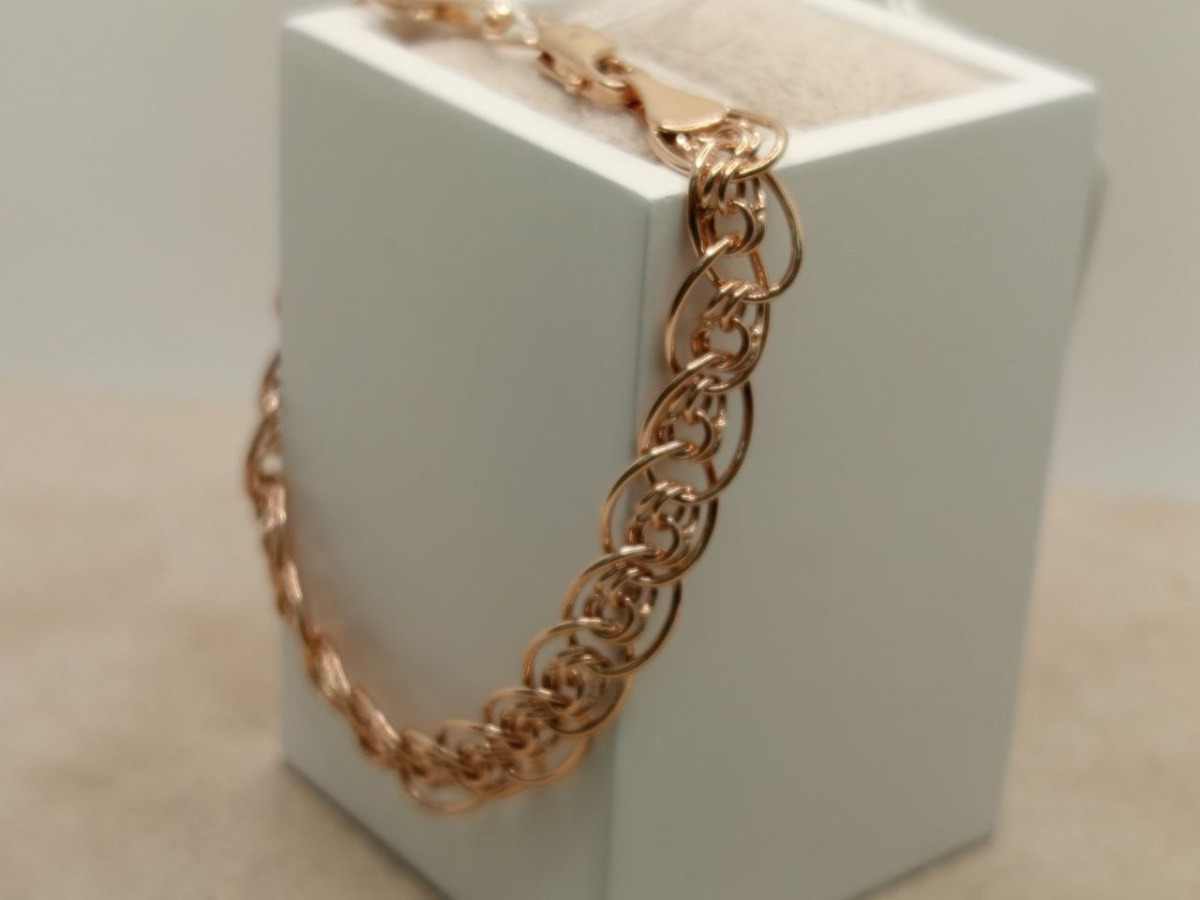 БРАСЛЕТ ПУСТОТЕЛЫЙ Нона-бисмарк (Au 585)