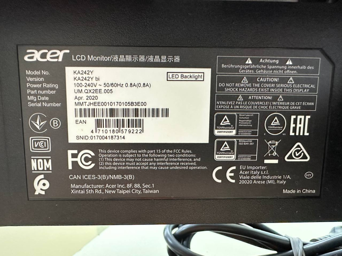Монитор Acer KA242Y