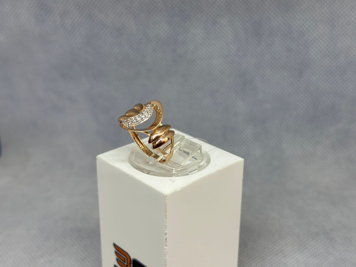 КОЛЬЦО С КАМНЯМИ (Au 585)