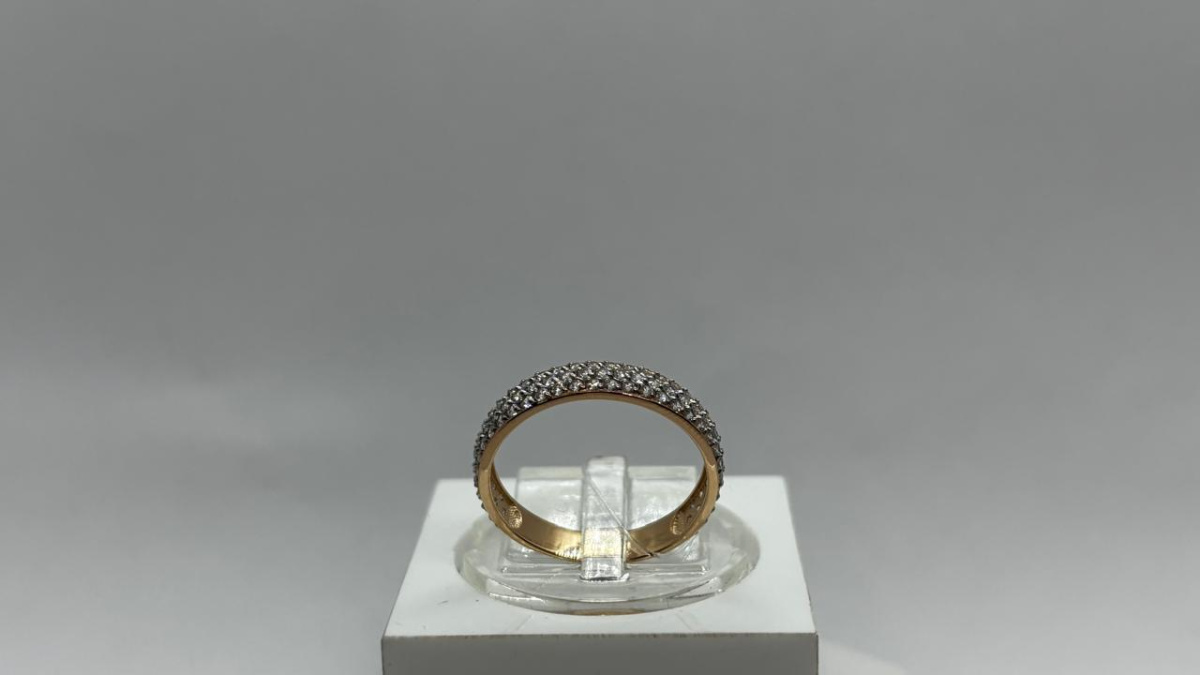 КОЛЬЦО С КАМНЯМИ (Au 585)