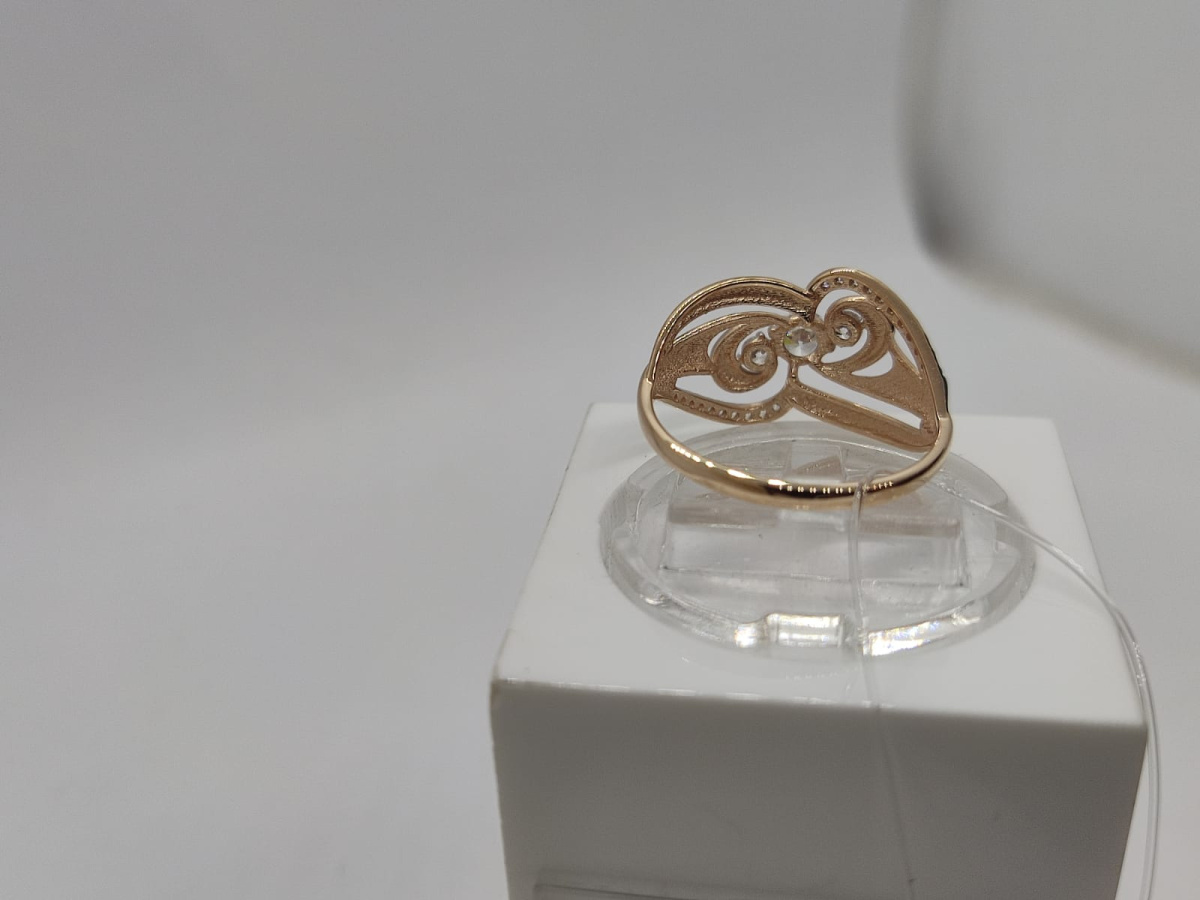 КОЛЬЦО С КАМНЯМИ (Au 585)