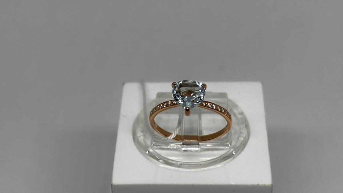 КОЛЬЦО С КАМНЯМИ (Au 585)