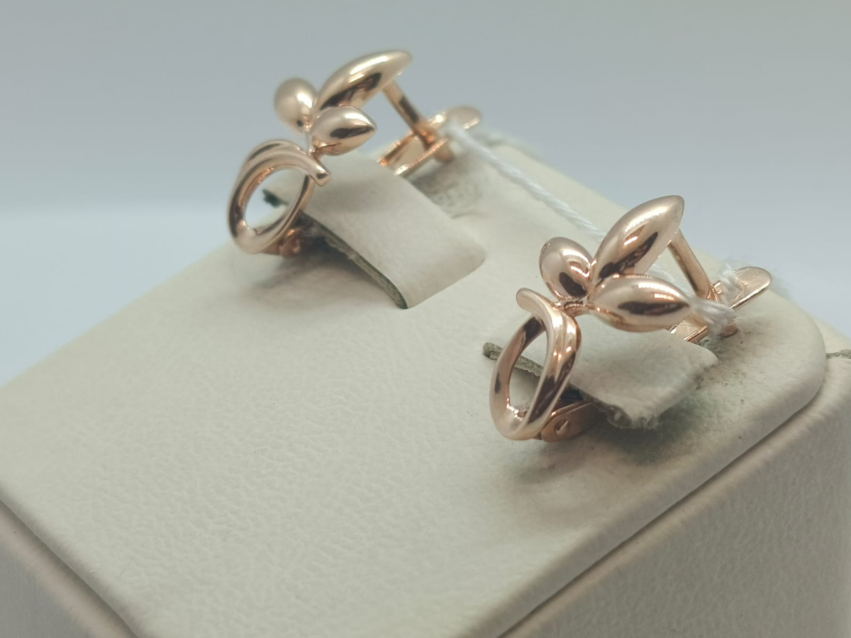 СБКМ585 СЕРЬГИ БЕЗ КАМНЯ (Au 585)