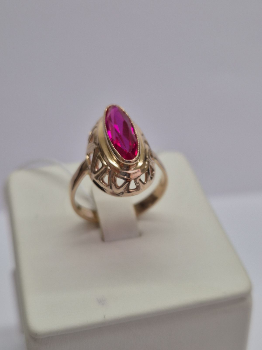 КОЛКМ583 КОЛЬЦО С КАМНЕМ (Au 583)