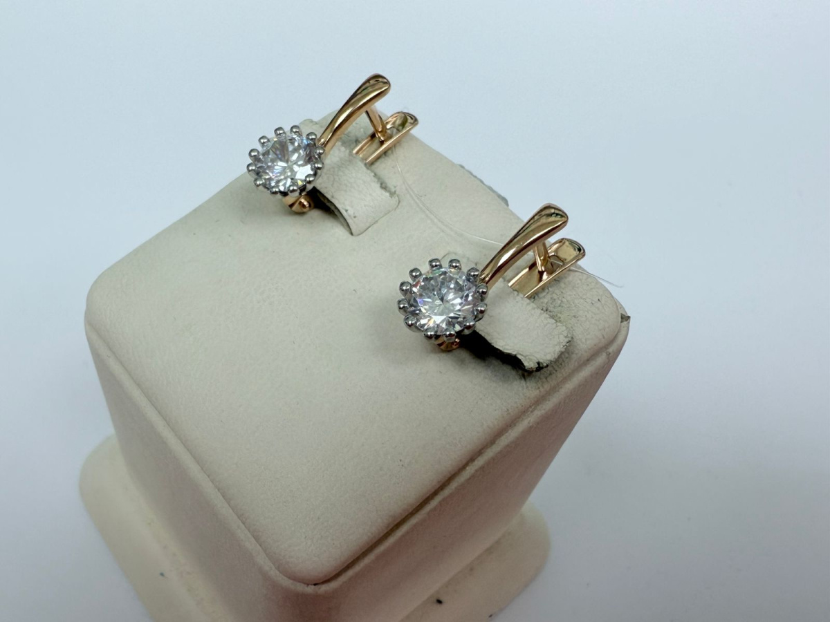 СЕРЬГИ С КАМНЕМ (Au 585)