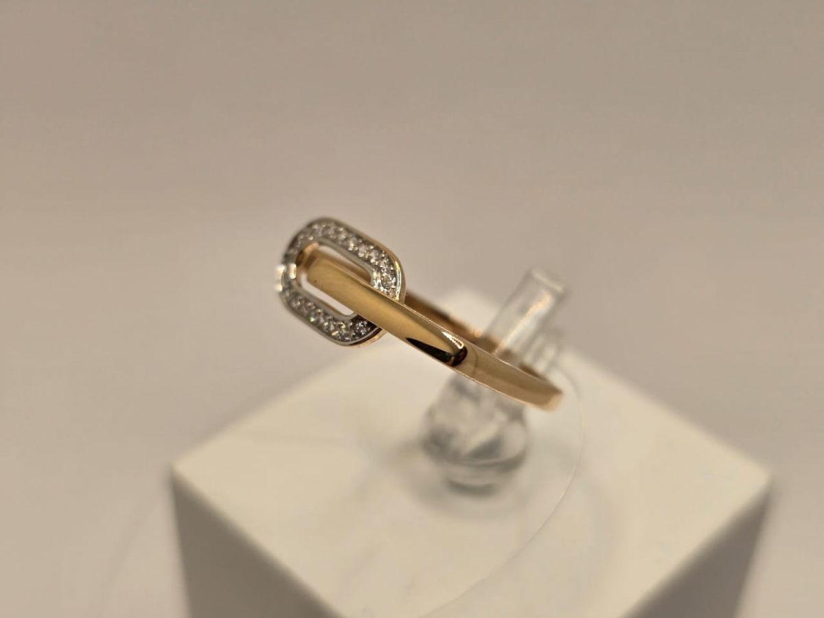 КОЛЬЦО С КАМНЯМИ (Au 585)