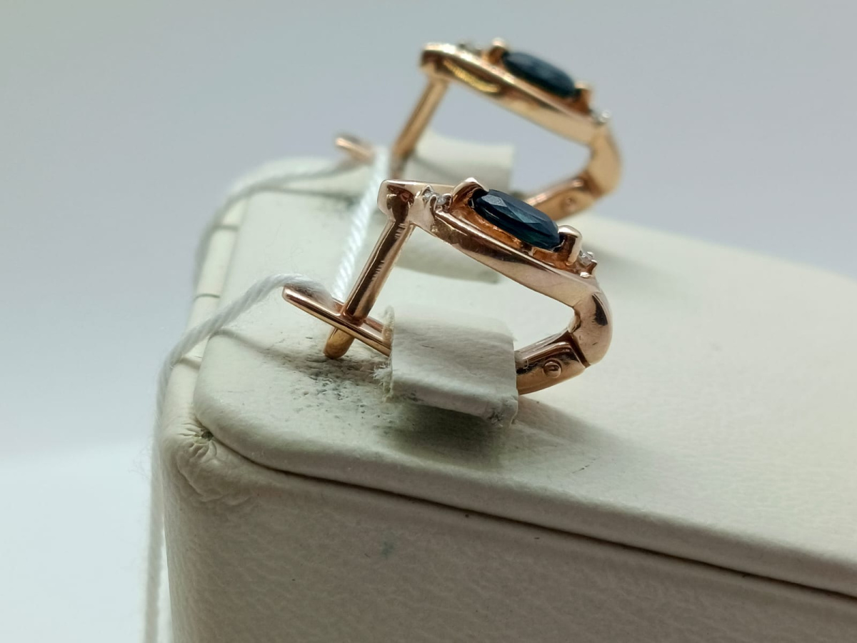 СКМИ585 СЕРЬГИ С КАМНЯМИ (Au 585)