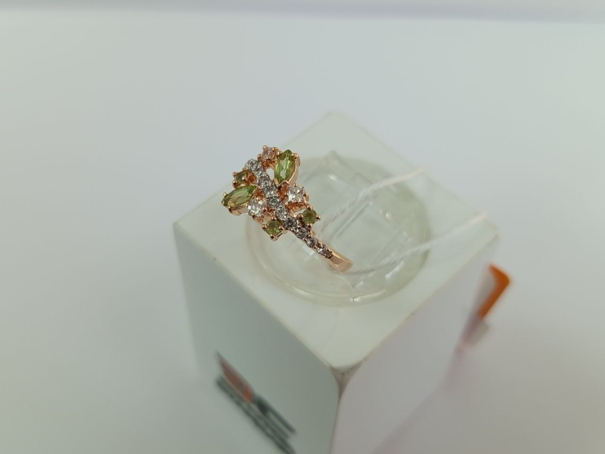 КОЛЬЦО С КАМНЯМИ (Au 585)