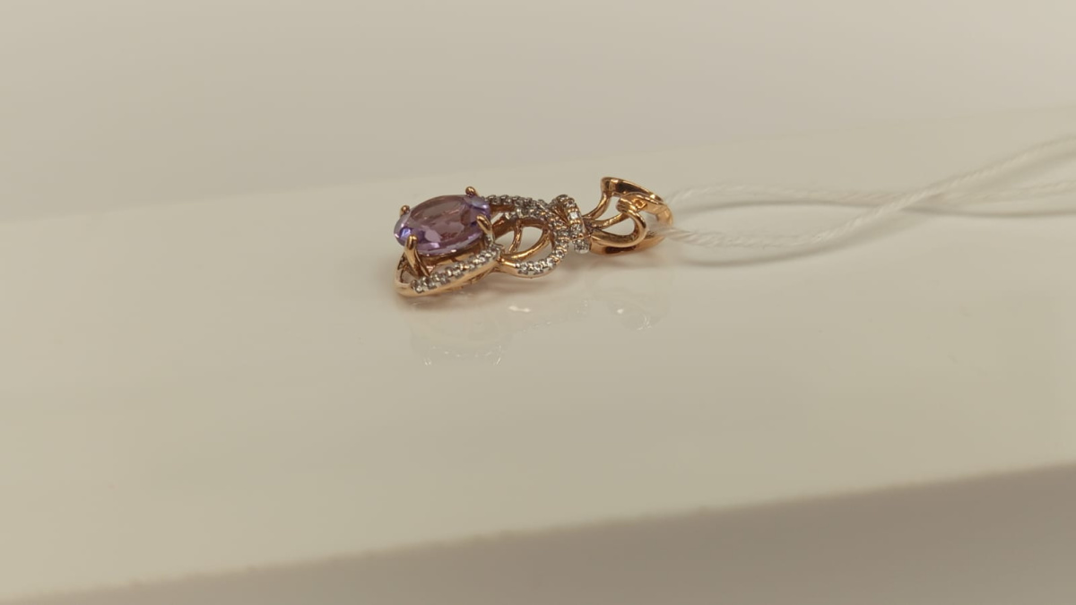 ПОДКМИ585 ПОДВЕСКА С КАМНЯМИ (Au 585)