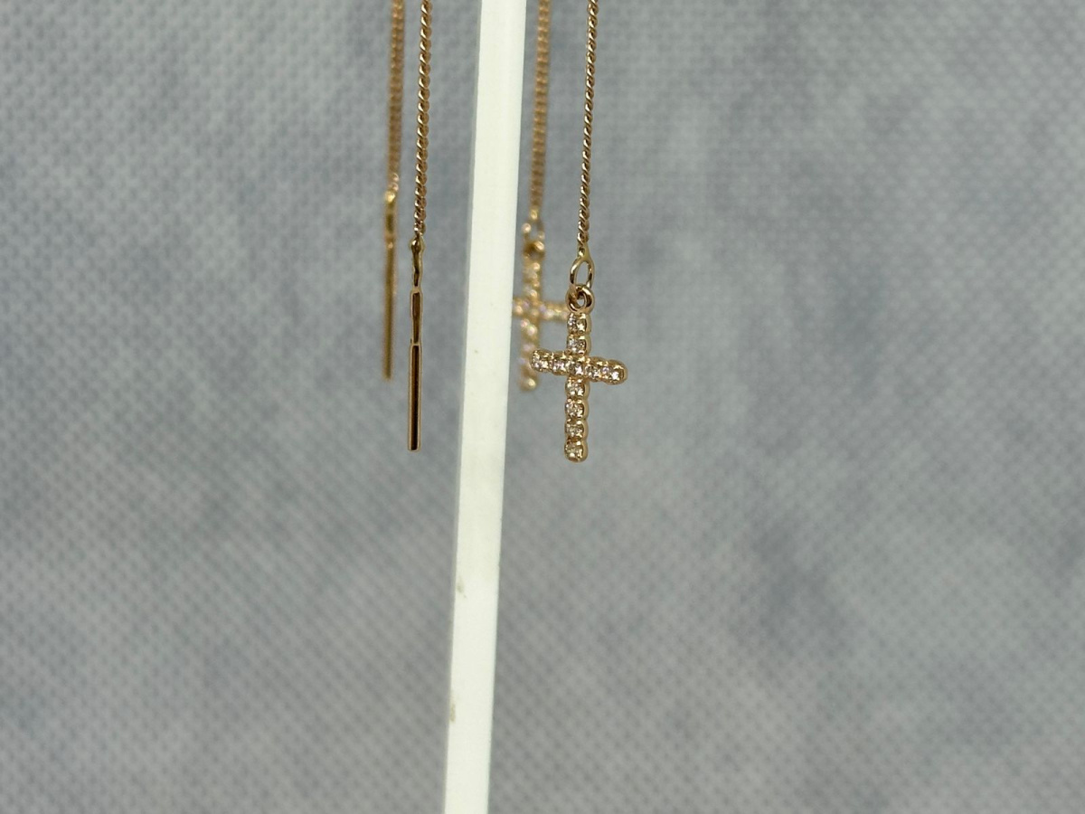 1958 СЕРЬГИ ПРОДЕВКИ с камнями (Au 585)