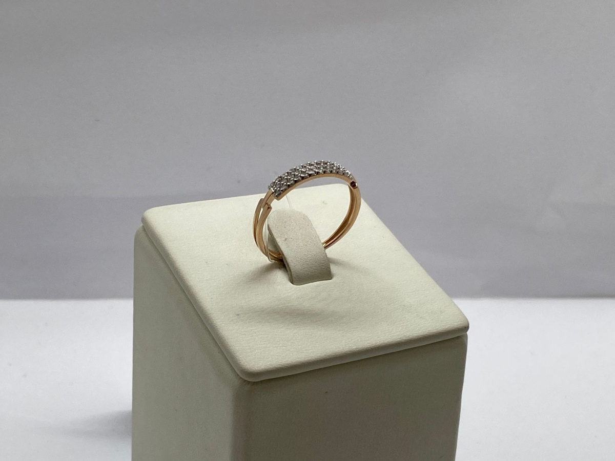 000591-1102 КОЛЬЦО С КАМНЯМИ (Au 585)