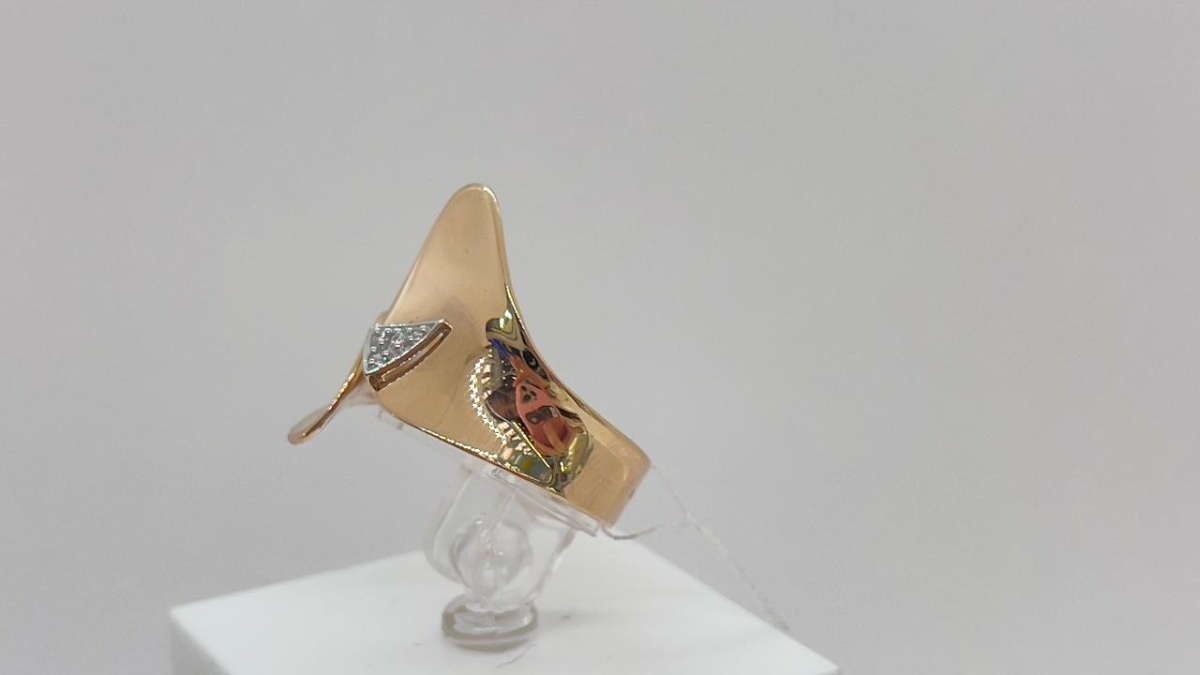 КОЛЬЦО С КАМНЯМИ (Au 585)