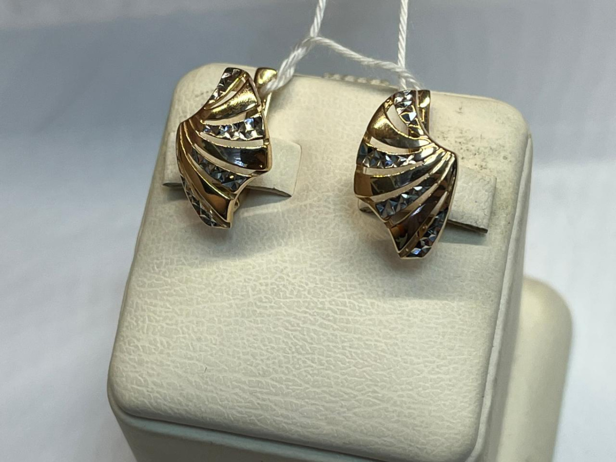 СБКМ585 СЕРЬГИ БЕЗ КАМНЯ (Au 585)