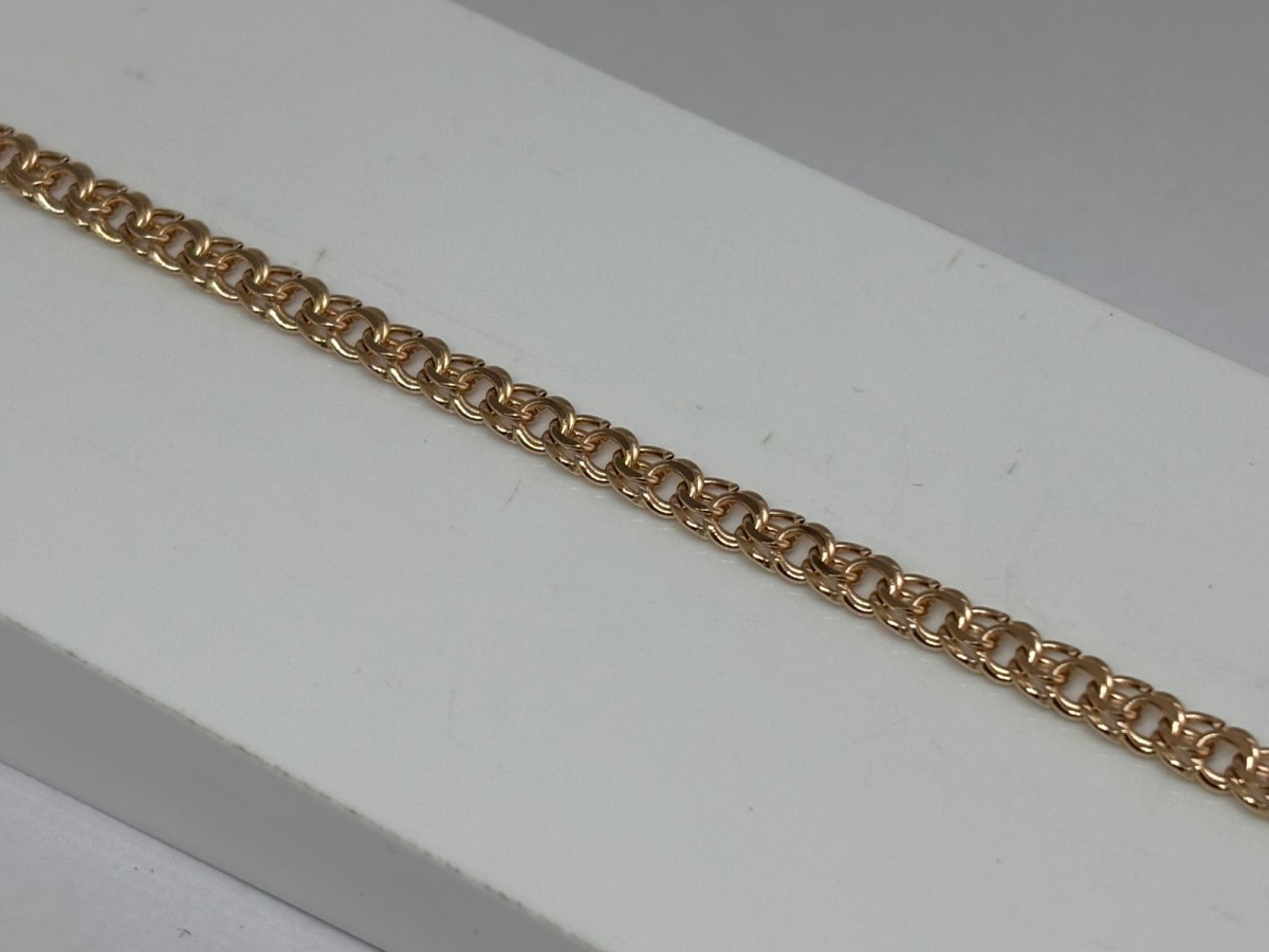 БРАСЛЕТ ПУСТОТЕЛЫЙ Бисмарк (Au 585)