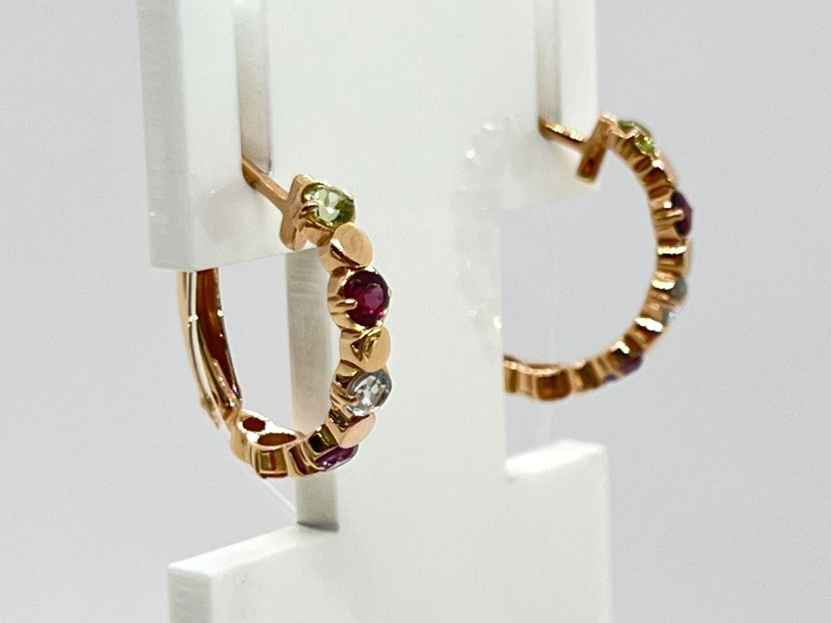 СЕРЬГИ С КАМНЯМИ (Au 585)