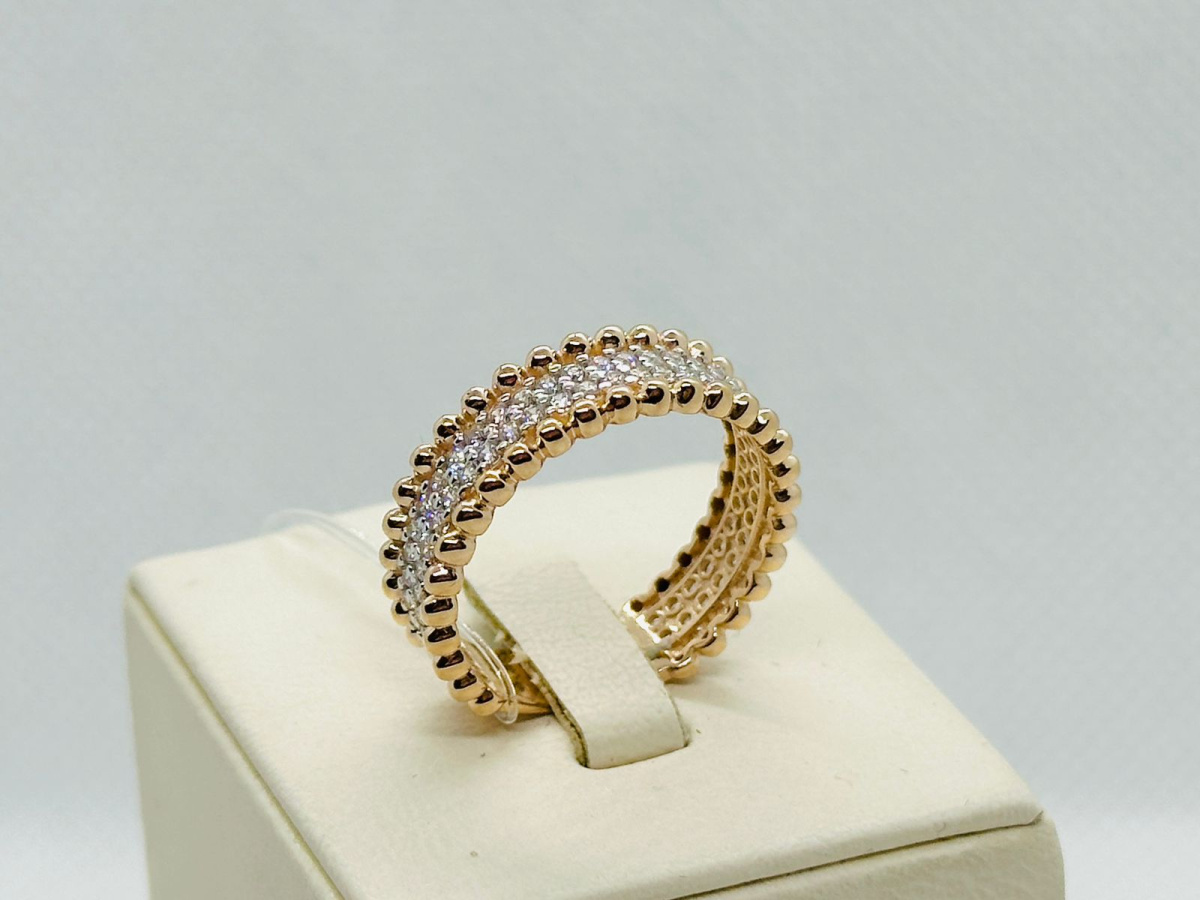 КОЛЬЦО С КАМНЯМИ (Au 585)