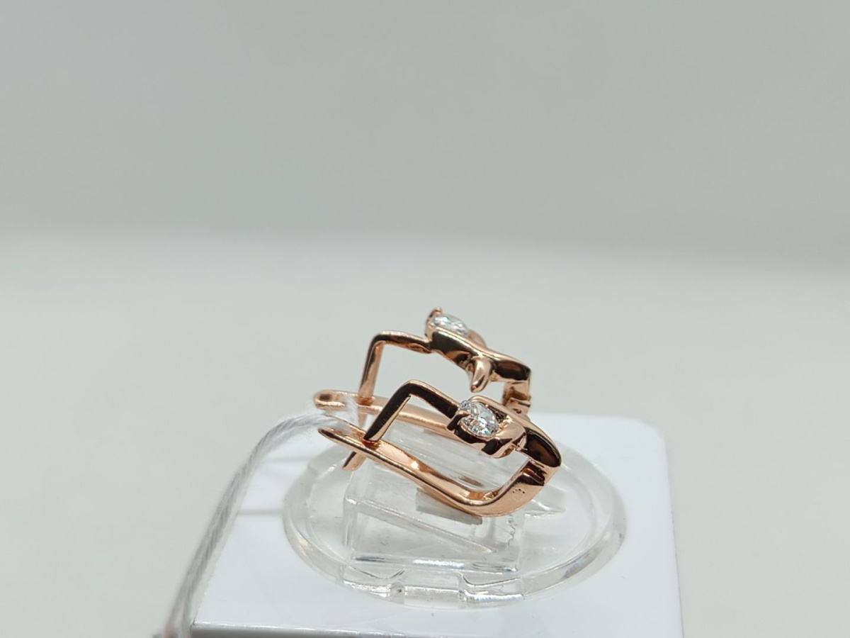 СЕРЬГИ С КАМНЕМ (Au 585)