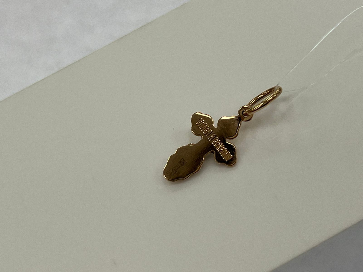 810-00117-10-00-00-02 ПОДВЕСКА КРЕСТ без камня (Au 585)