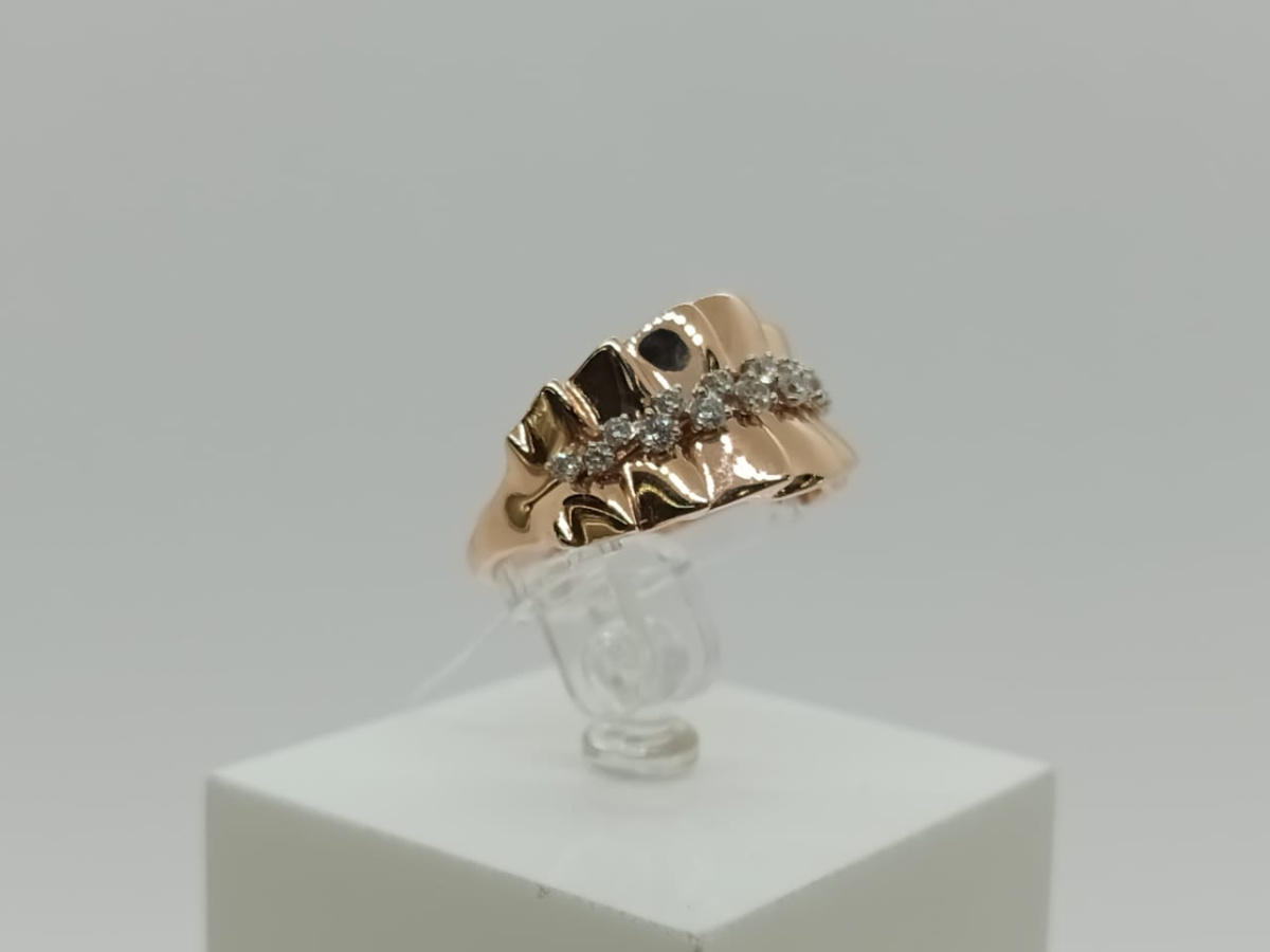 КОЛЬЦО С КАМНЯМИ (Au 585)