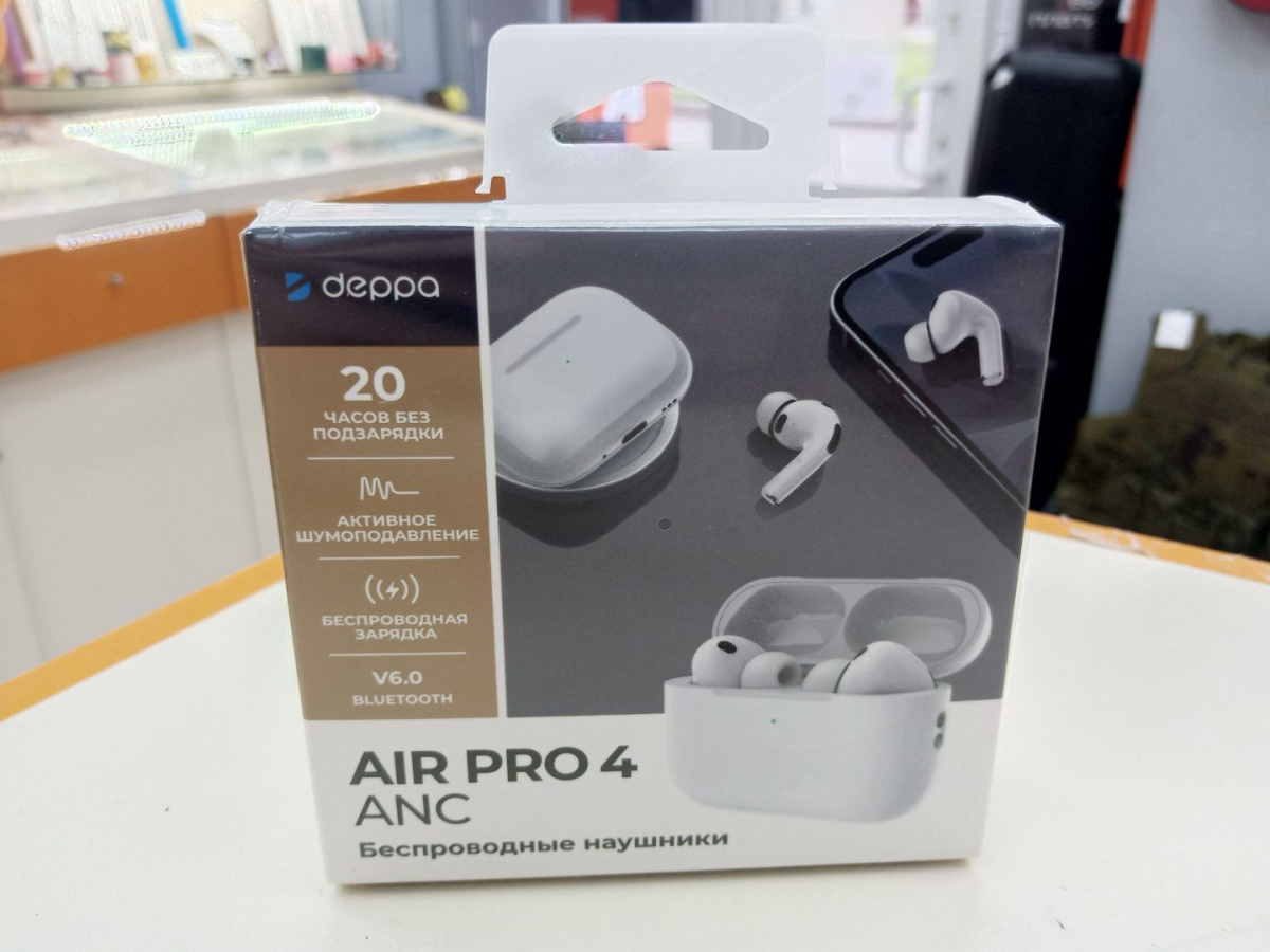 Наушники беспроводные Deppa 44231 Air Pro 4 ANC
